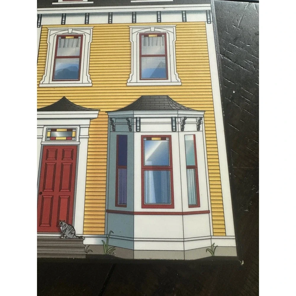 Jellybean Row St Johns Newfoundland Heritage Houses Wall Art‎ Set of 2 EUC